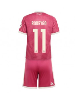 Detské Futbalové oblečenie Real Madrid Rodrygo Goes #11 2026-27 Krátky Rukáv - Tretina (+ trenírky)